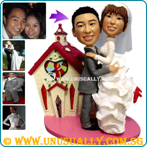 Fully Customized Wedding Couple Cake Topper Figurines